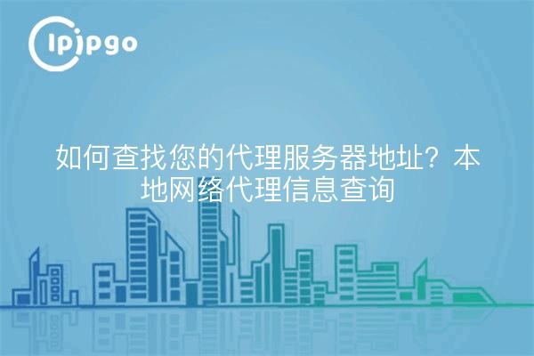 如何查找您的代理服务器地址？本地网络代理信息查询