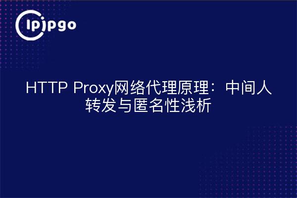 HTTP Proxy网络代理原理:中间人转发与匿名性浅析