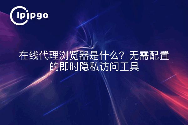 在线代理浏览器是什么？无需配置的即时隐私访问工具