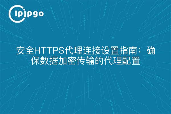 安全HTTPS代理连接设置指南:确保数据加密传输的代理配置