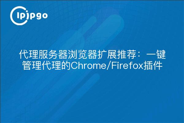 代理服务器浏览器扩展推荐：一键管理代理的Chrome/Firefox插件