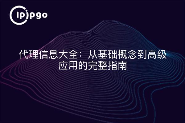 代理信息大全：从基础概念到高级应用的完整指南