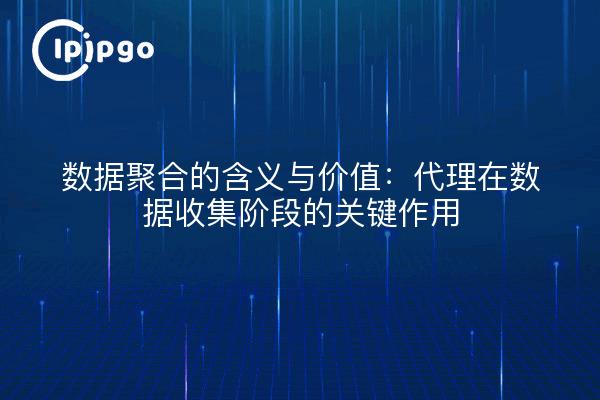 数据聚合的含义与价值：代理在数据收集阶段的关键作用