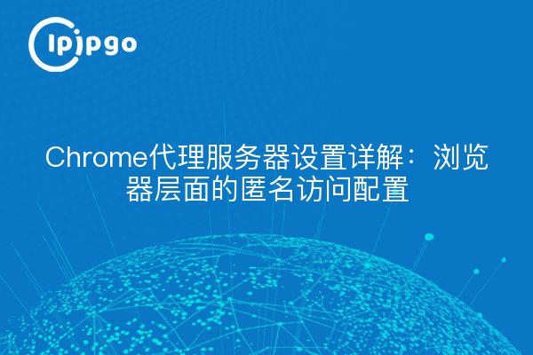 Chrome代理服务器设置详解:浏览器层面的匿名访问配置