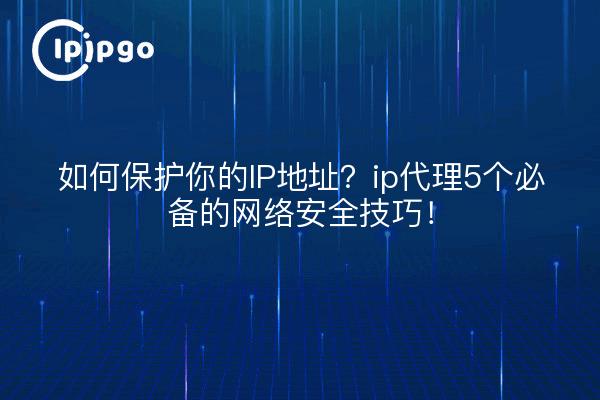 如何保护你的IP地址？ip代理5个必备的网络安全技巧！