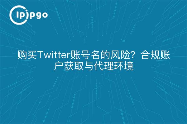 购买Twitter账号名的风险？合规账户获取与代理环境
