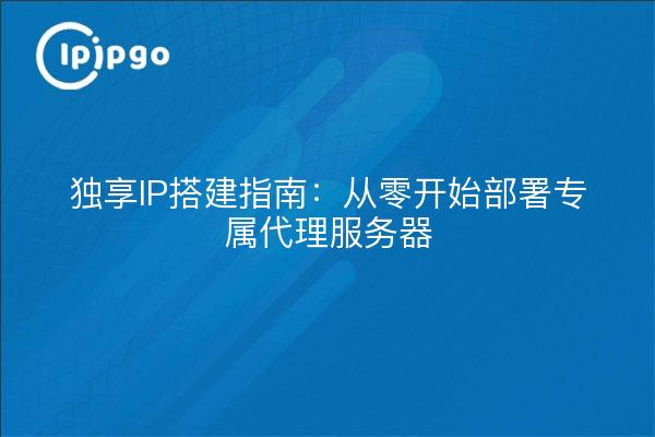 独享IP搭建指南：从零开始部署专属代理服务器