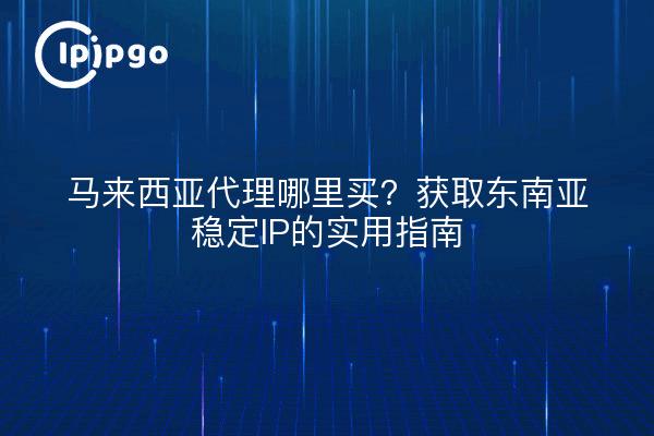 马来西亚代理哪里买?获取东南亚稳定IP的实用指南
