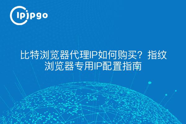 比特浏览器代理IP如何购买？指纹浏览器专用IP配置指南
