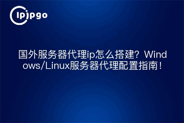 国外服务器代理ip怎么搭建?Windows/Linux服务器代理配置指南!