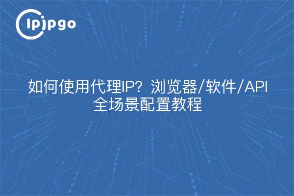 如何使用代理IP？浏览器/软件/API全场景配置教程