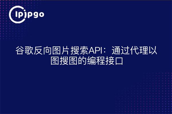 谷歌反向图片搜索API:通过代理以图搜图的编程接口