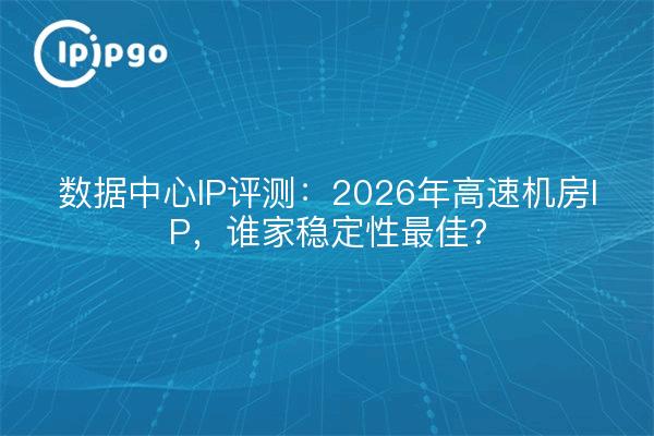 数据中心IP评测：2026年高速机房IP，谁家稳定性最佳？