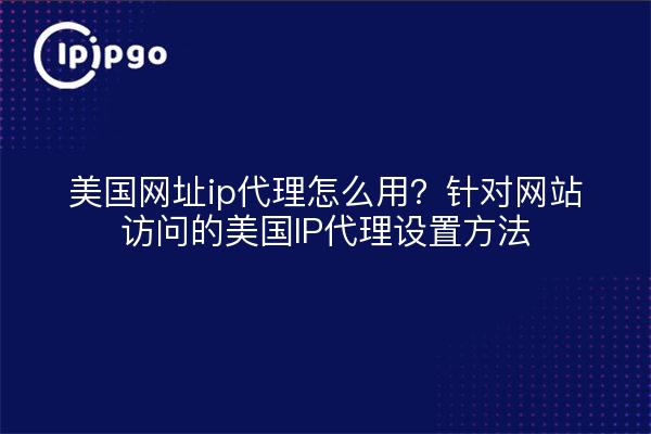 美国网址ip代理怎么用?针对网站访问的美国IP代理设置方法