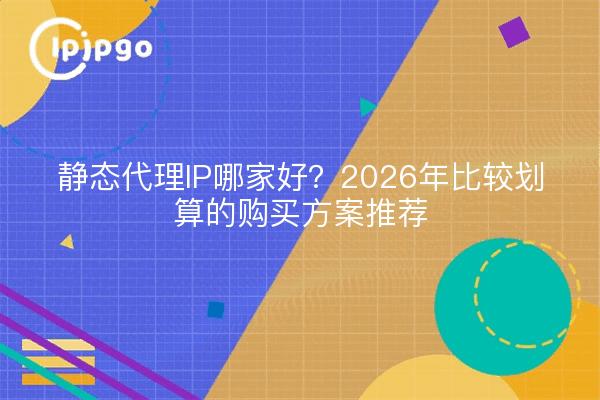 静态代理IP哪家好？2026年比较划算的购买方案推荐