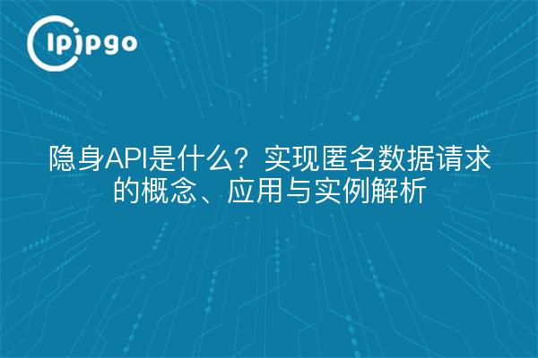 隐身API是什么？实现匿名数据请求的概念、应用与实例解析
