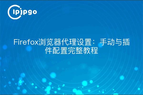 Firefox浏览器代理设置：手动与插件配置完整教程
