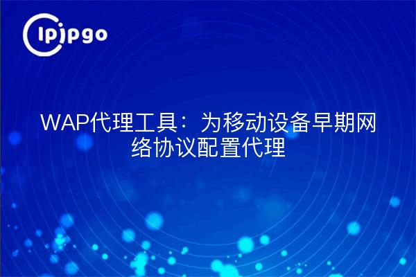 WAP代理工具:为移动设备早期网络协议配置代理
