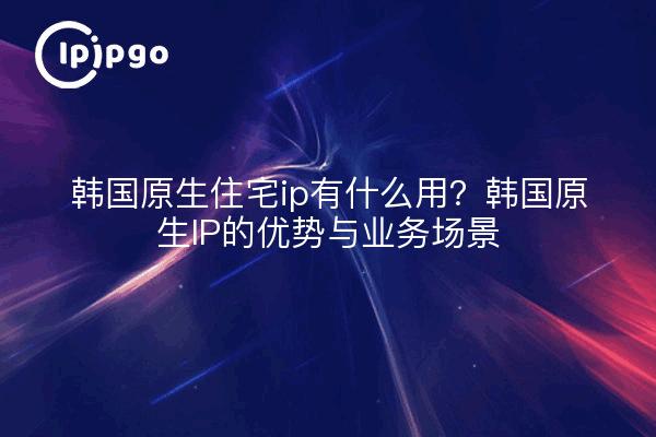 韩国原生住宅ip有什么用？韩国原生IP的优势与业务场景