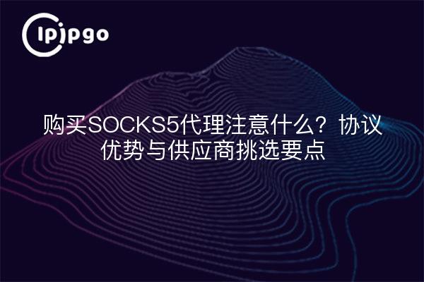 购买SOCKS5代理注意什么？协议优势与供应商挑选要点