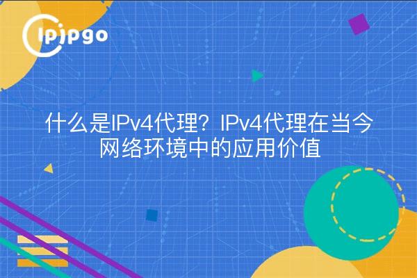 什么是IPv4代理?IPv4代理在当今网络环境中的应用价值