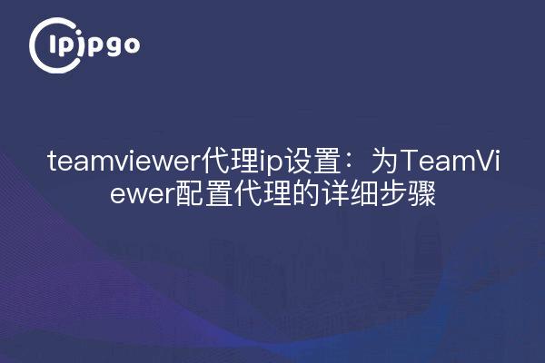 teamviewer代理ip设置:为TeamViewer配置代理的详细步骤