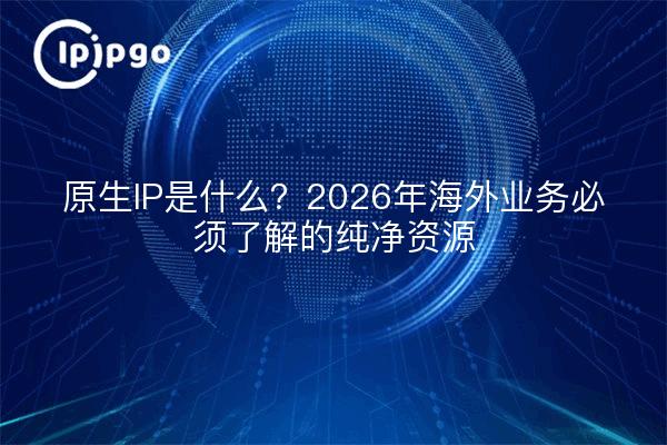 原生IP是什么？2026年海外业务必须了解的纯净资源