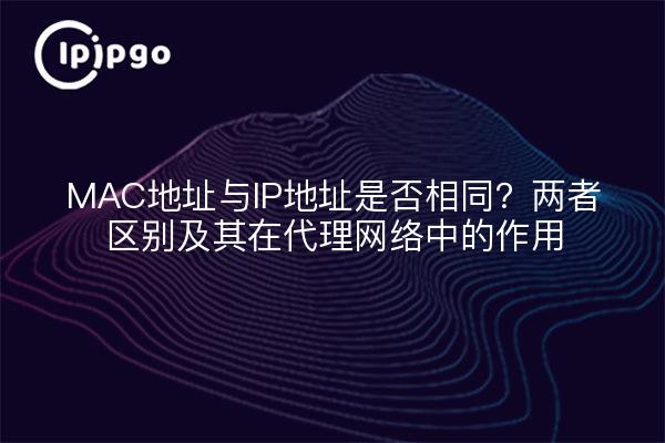 MAC地址与IP地址是否相同？两者区别及其在代理网络中的作用