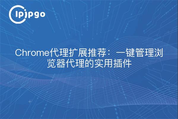 Chrome代理扩展推荐:一键管理浏览器代理的实用插件