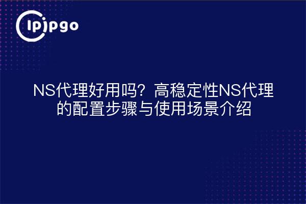 NS代理好用吗?高稳定性NS代理的配置步骤与使用场景介绍