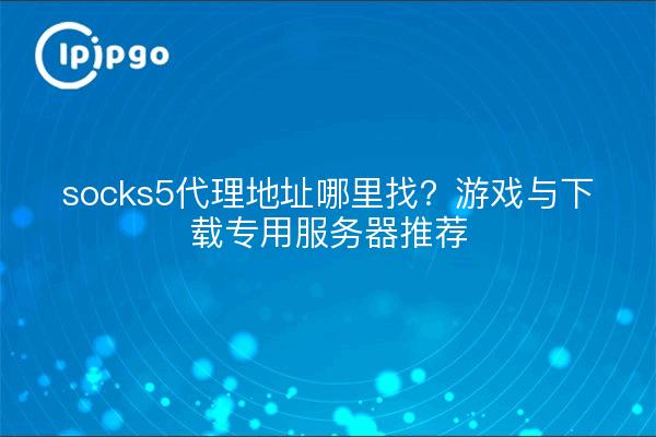 socks5代理地址哪里找？游戏与下载专用服务器推荐