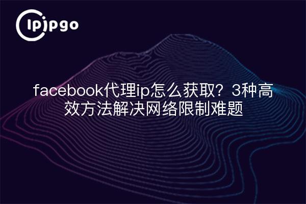 facebook代理ip怎么获取？3种高效方法解决网络限制难题