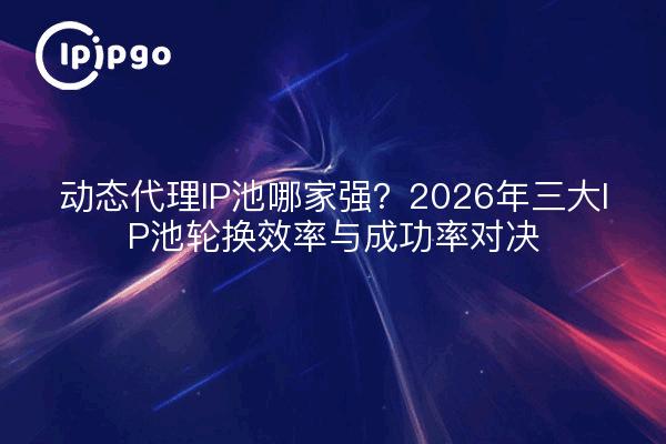 动态代理IP池哪家强？2026年三大IP池轮换效率与成功率对决