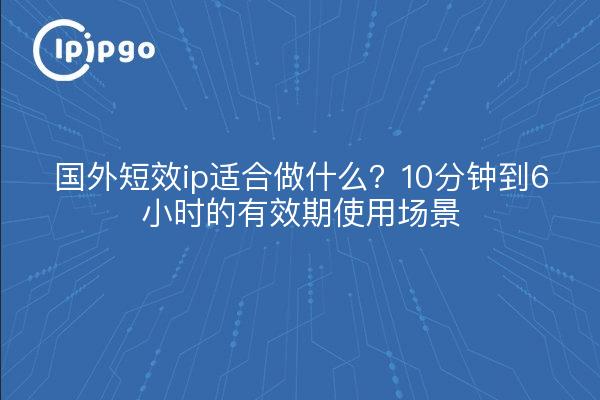 国外短效ip适合做什么?10分钟到6小时的有效期使用场景