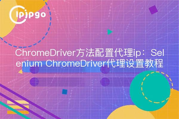 ChromeDriver方法配置代理ip:Selenium ChromeDriver代理设置教程
