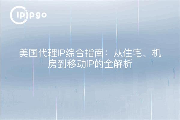 美国代理IP综合指南：从住宅、机房到移动IP的全解析