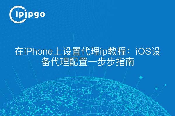 在iPhone上设置代理ip教程:iOS设备代理配置一步步指南