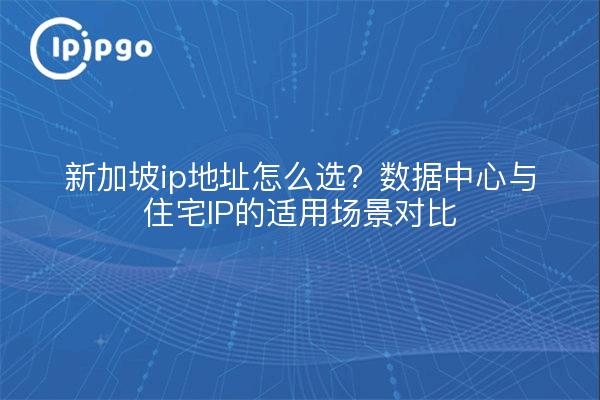 新加坡ip地址怎么选？数据中心与住宅IP的适用场景对比