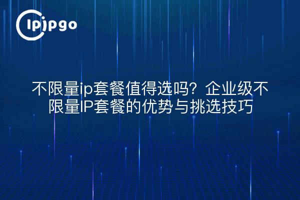 不限量ip套餐值得选吗？企业级不限量IP套餐的优势与挑选技巧