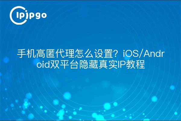 手机高匿代理怎么设置？iOS/Android双平台隐藏真实IP教程