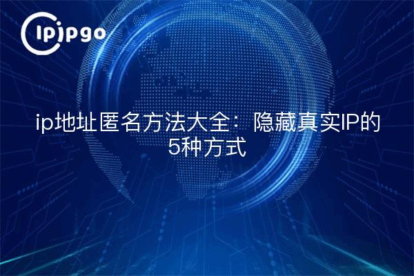 ip地址匿名方法大全:隐藏真实IP的5种方式