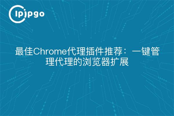 最佳Chrome代理插件推荐：一键管理代理的浏览器扩展