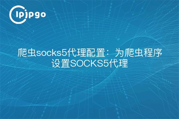 爬虫socks5代理配置：为爬虫程序设置SOCKS5代理