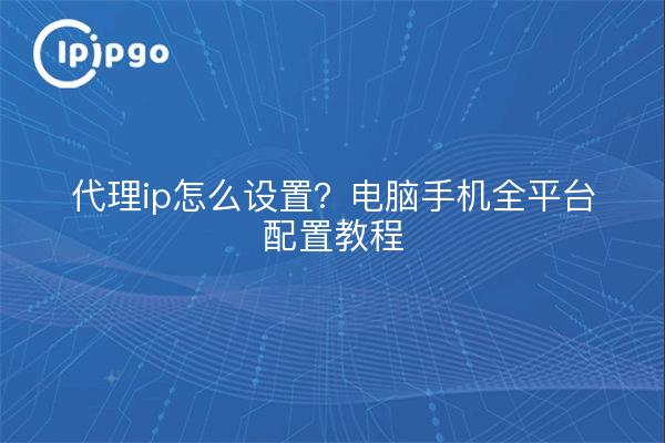 代理ip怎么设置?电脑手机全平台配置教程