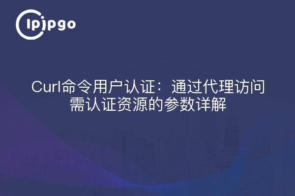 Curl命令用户认证：通过代理访问需认证资源的参数详解