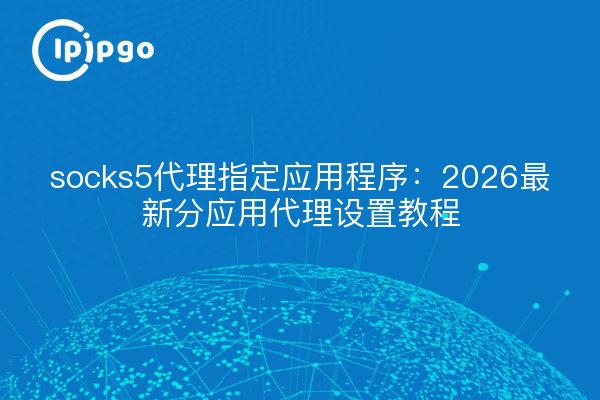 socks5代理指定应用程序：2026最新分应用代理设置教程