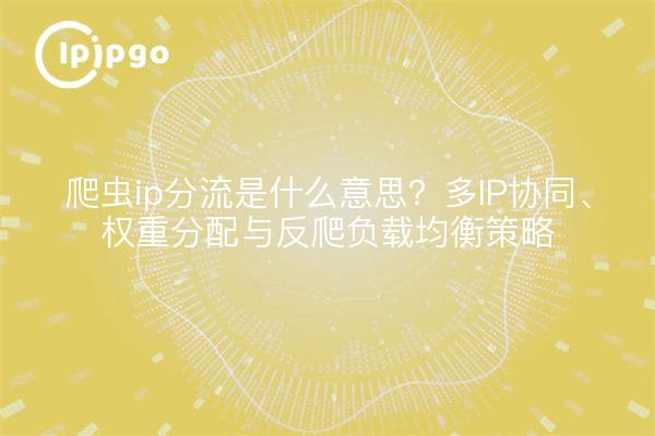 爬虫ip分流是什么意思?多IP协同、权重分配与反爬负载均衡策略