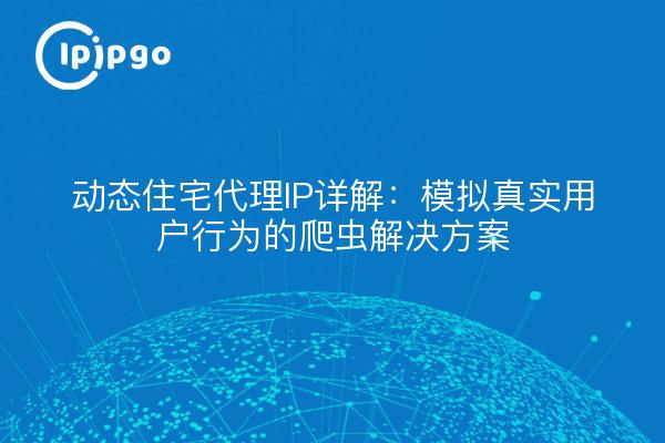 动态住宅代理IP详解：模拟真实用户行为的爬虫解决方案