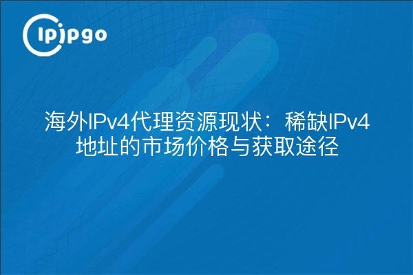 海外IPv4代理资源现状：稀缺IPv4地址的市场价格与获取途径