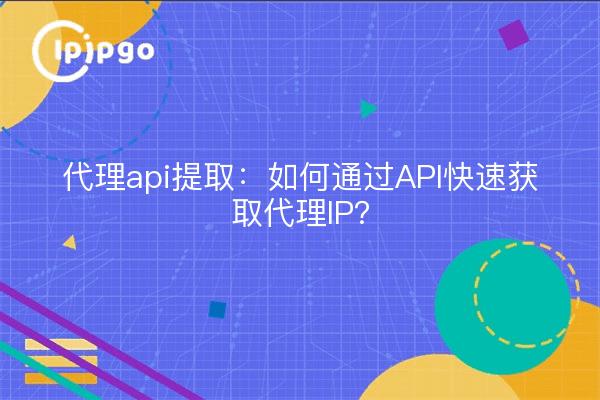 代理api提取：如何通过API快速获取代理IP？